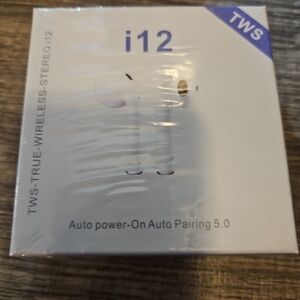 New With Box TWS i12 Wireless Earbuds - White
